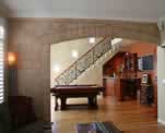 Game Room Walls and Arches in Stone Faux Finish